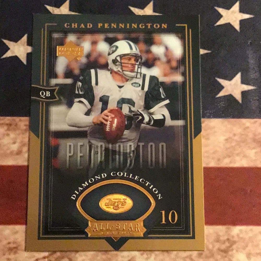 CHAD PENNINGTON NY JETS Football card, 2004, upper deck,nfl